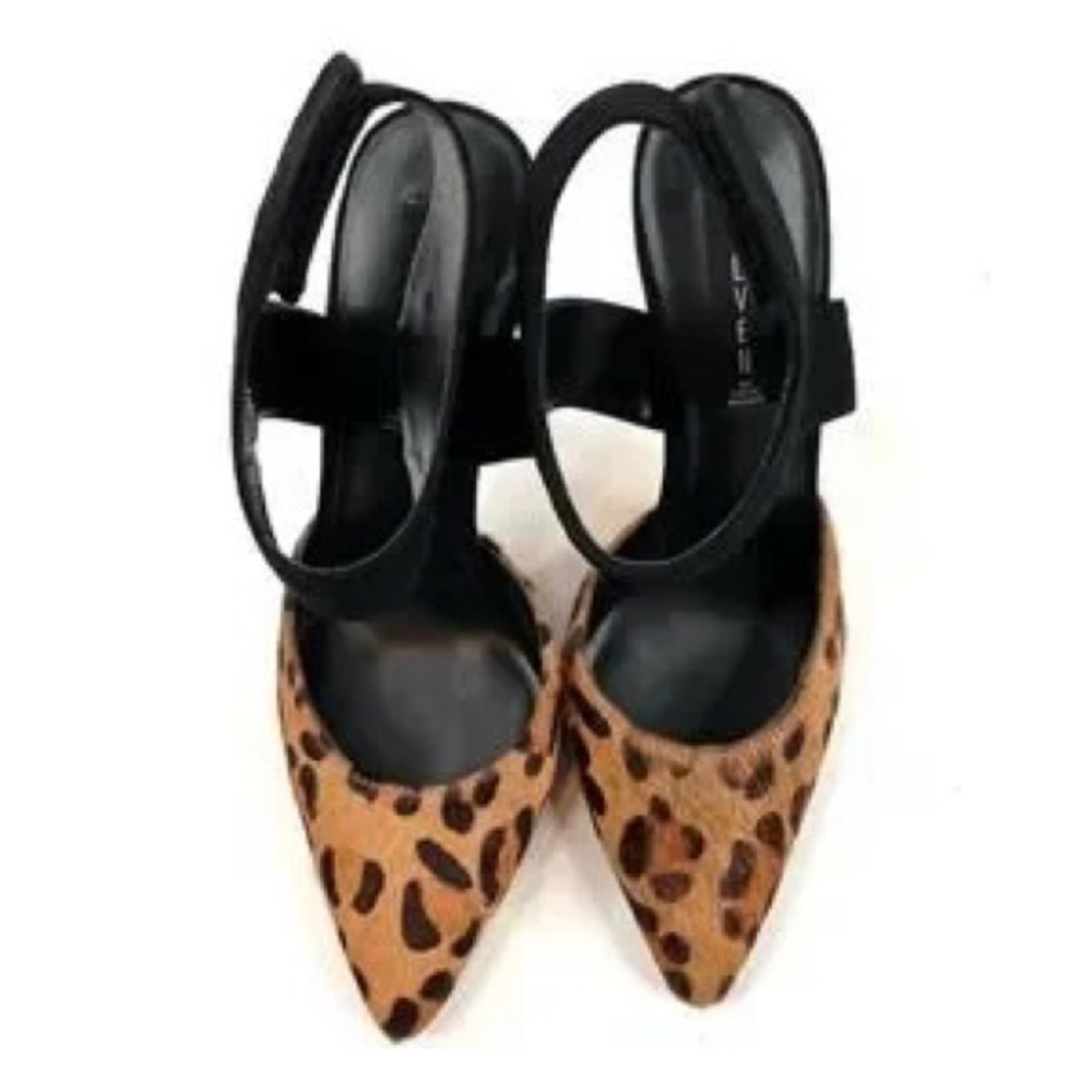 Steve Madden |  Evolve Leopard Heel Black Stiletto Size 10